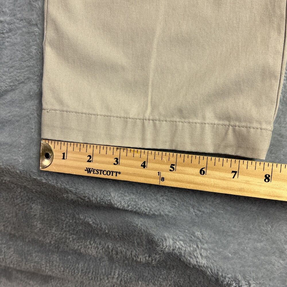 Croft & Barrow Chino Pants Men's 32x34 Beige Classic Fit Khaki Pleated Cotton - Picture 8 of 16